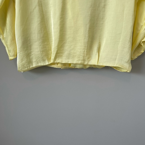 Philosophy Yellow V Neck 100% Polyester Blouse - Picture 10 of 15